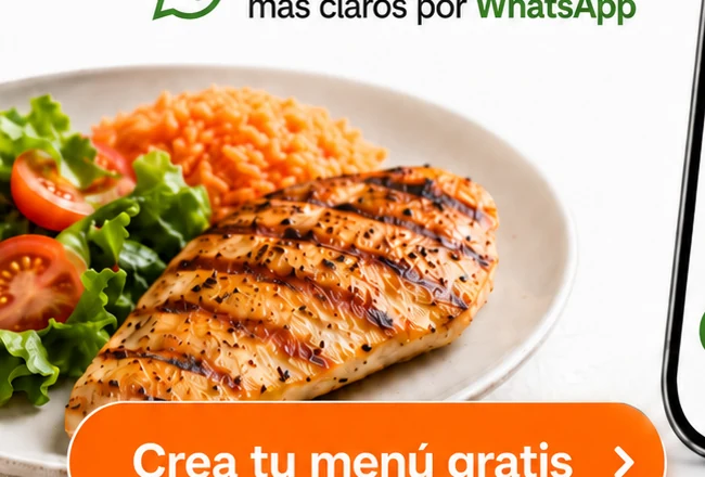 Platillo en menú digital